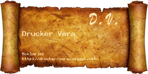 Drucker Vera névjegykártya